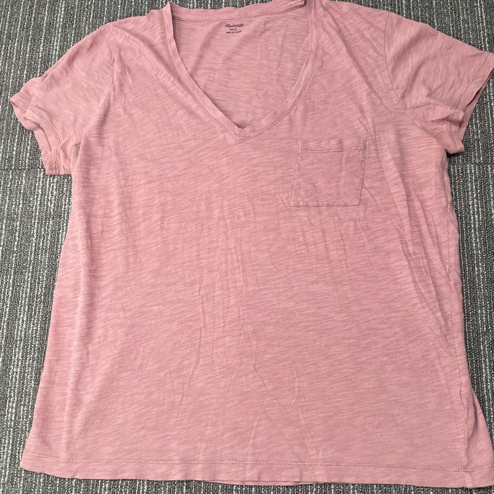 Madewell Pink Relaxed Short Sleeve T-Shirt